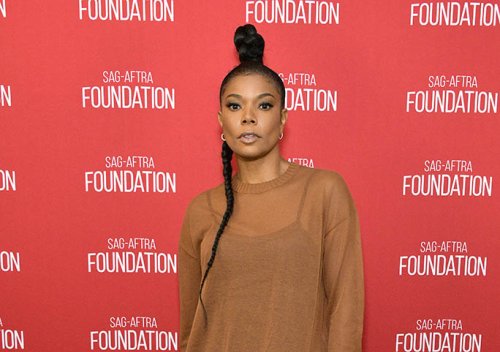 Gabrielle Union Flatters Her Feet in Thong Sandals With Sweater Dress at SAG-AFTRA Foundation Event