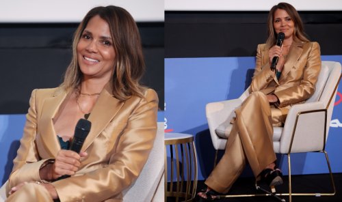 Halle Berry’s Platform Heels Take Her Golden Power Suit to New Heights at Red Sea International Film Festival