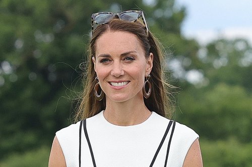 Kate Middleton Gets Preppy for Polo in Linear Graphic Dress & Pumps for Royal Cup With Prince William