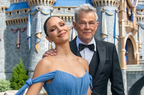 Katharine McPhee Brings Fairytale Glamour in Blue Princess Gown to Disney’s ‘Magical Holiday Celebration’ With David Foster