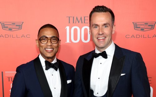 Don Lemon Twins With Husband Tim Malone in Navy Blue Tuxedos & Oxfords ...