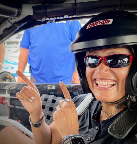 SpaceX Astronaut Sian Proctor’s Daytona Stock Car Ride, Not Space But Just As Thrilling