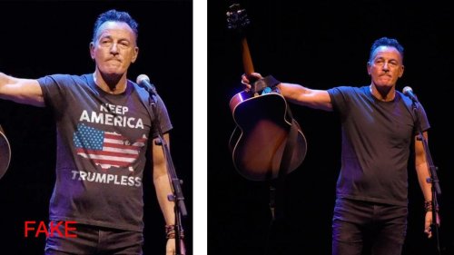 No, Bruce Springsteen Didn’t Wear A Shirt With ‘Keep America Trumpless’