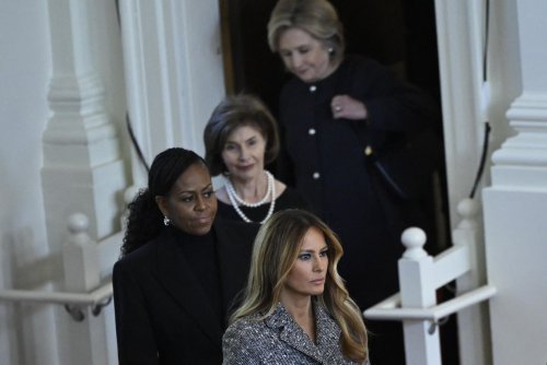 Rosalynn Carter Memorial Draws Rare Melania Trump Appearance—Alongside Michelle Obama And Clintons (In Photos)