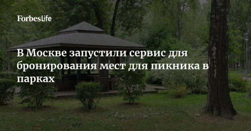 В Москве запустили сервис для бронирования мест для пикника в парках