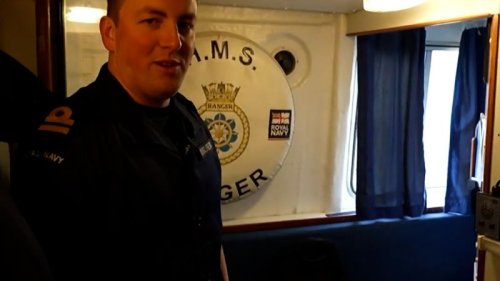 Cosy but capable: Take a guided tour of the smallest ship in the Royal Navy