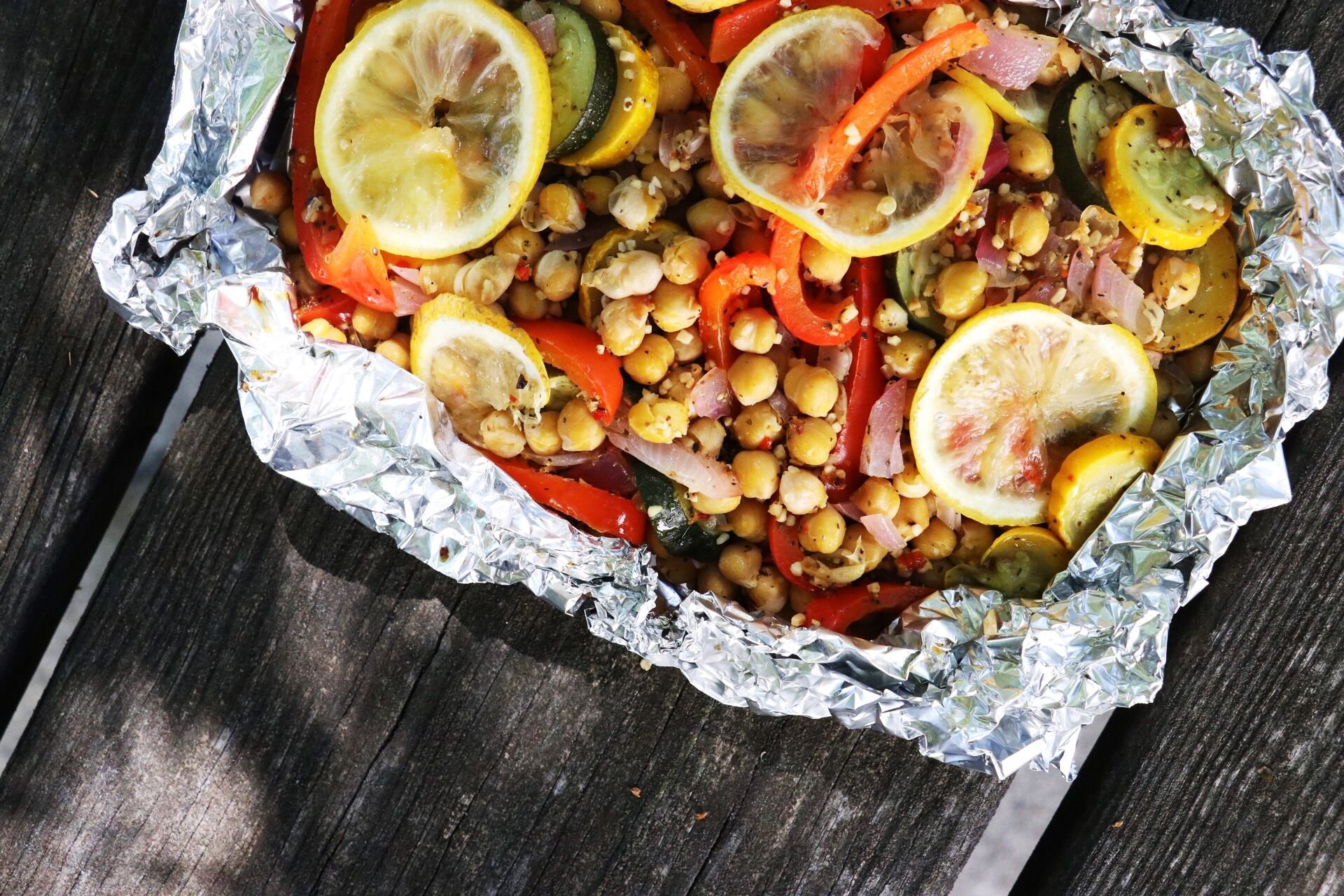 Grilled Greek Chickpea Foil Packets — Plus more foil packet recipes