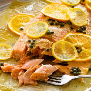Slow Roasted Salmon with Citrus and Capers