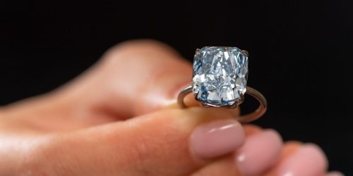 Bidding war sends rare ‘Mediterranean Blue’ diamond to $21.5 million at Sotheby’s auction, but not everyone’s dazzled