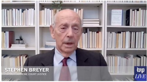 The internet wants to know why Stephen Breyer’s interview backdrop is so weird