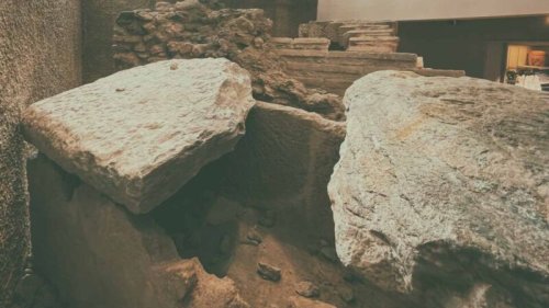 An Ancient Roman Tomb is hidden inside a Zara Store in Athens via Fotostrasse