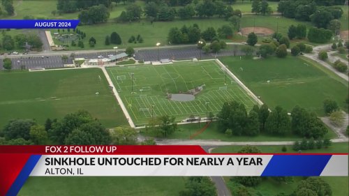 Alton Park sinkhole persists after a year
