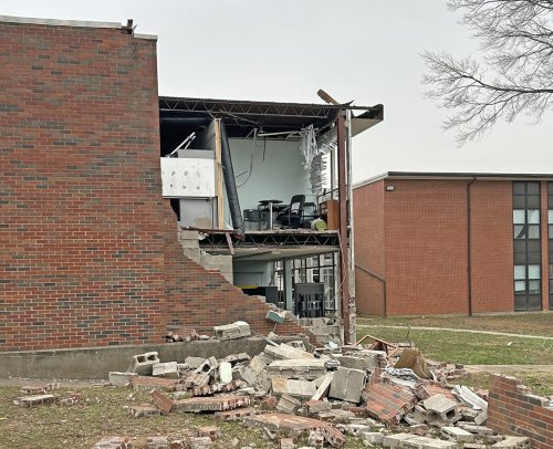 Perryville High School suffers significant storm damage