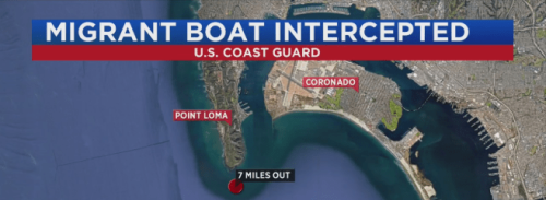 Coast Guard intercepts dozens of migrants on boat off San Diego coast