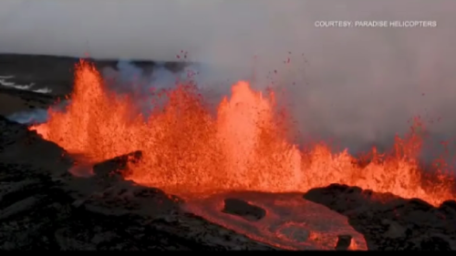 Hawaii's Mauna Loa eruption: Stunning video shows lava spewing into air