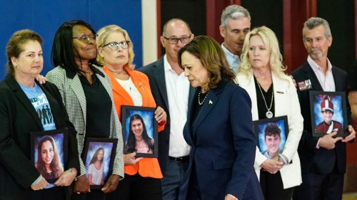 VP Harris pushes gun control at site of Parkland school shooting as victim's dad calls it 'slap in the face'