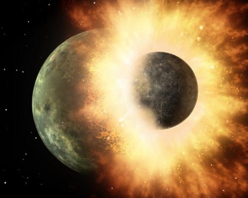Earth stole water and more from the young Moon