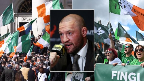 Thousands march in Dublin against Ireland's mass migration policies as McGregor pursues presidential bid