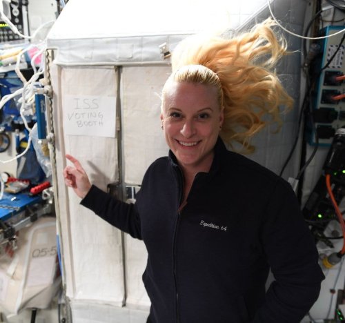 NASA astronaut Kate Rubins has cast her ballot from space