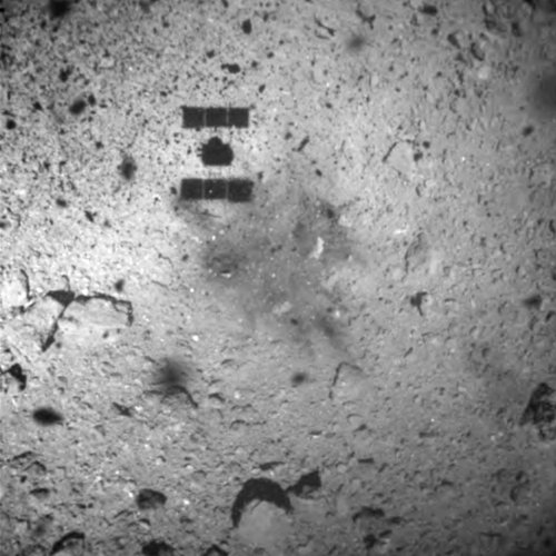 Spacecraft that successfully 'bombed' an asteroid is close to home with valuable cargo