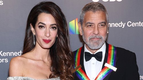 George Clooney says twins 'don't really care' he's a star at Kennedy Center Honors with wife Amal Clooney