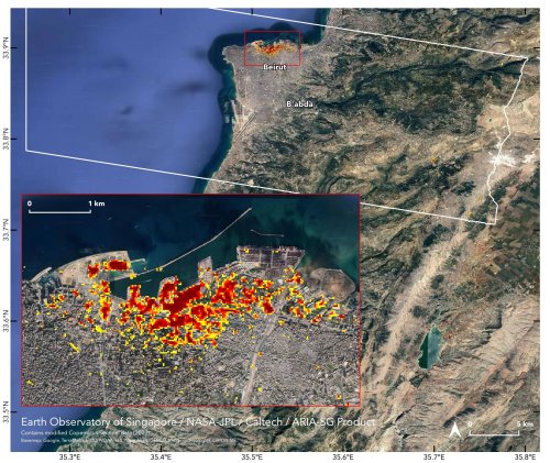 Beirut blast damage mapped by NASA using satellite data