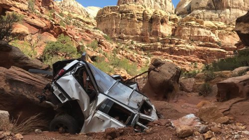 Capitol Reef National Park hikers in Utah describe flash flooding, escape: 'The road's gone'