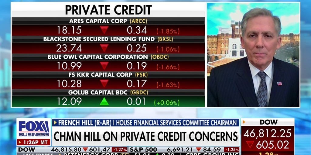 GOP lawmaker on private credit concerns: 'We're monitoring it'
