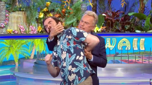 'Wheel of Fortune' host Pat Sajak tackles contestant in bizarre moment that has fans puzzled