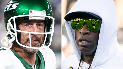 Jets' Aaron Rodgers says Deion Sanders 'created a lot of buzz' that caused some to want to see him 'fall'
