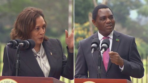 Kamala Harris declines to comment on Trump indictment – then Zambia's president weighs in