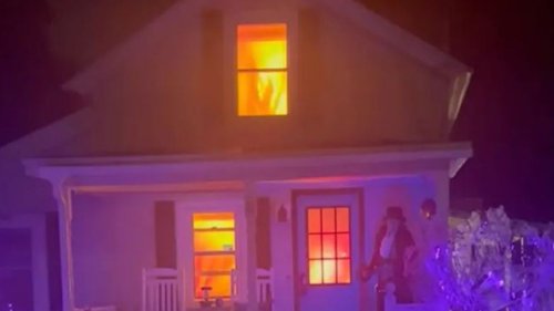 New York house 'fire' turns out to be 'amazing' and 'realistic' Halloween display: fire department