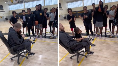 Maryland coach's toddler goes viral after he shares big, exciting news with high school basketball team