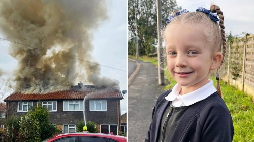 As fire engulfs roof of house, brave 6-year-old rushes in to awaken mom and siblings