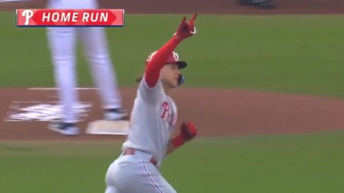 Phillies' Alec Bohm Sends A Two-run Homer 433 Feet To Center Field In ...