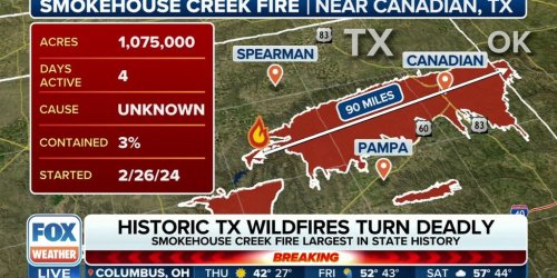 Smokehouse Creek Fire becomes largest fire in Texas history