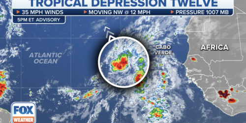 Tropical Depression 12 forms in Atlantic