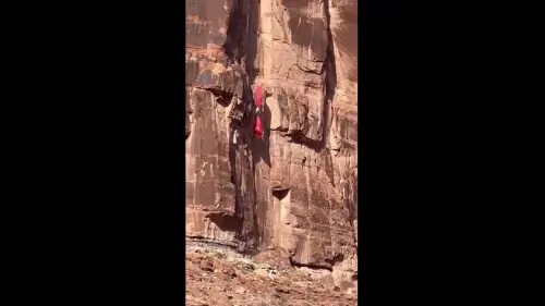 Video: BASE jumper rescued after falling and slamming into cliff in Utah