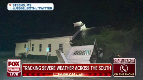 Homes severely damaged when likely tornado tears through Choctaw County in Mississippi