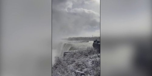 Watch: Arctic blast helps form spectacular icicles under Niagara Falls