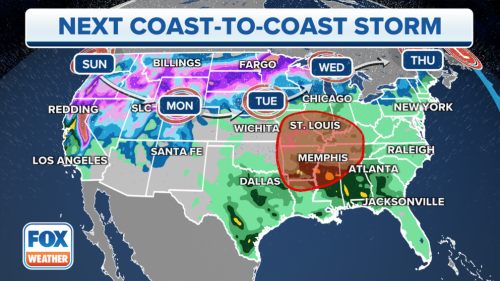 Coast-to-coast storm threatens more severe weather, heavy snow next week
