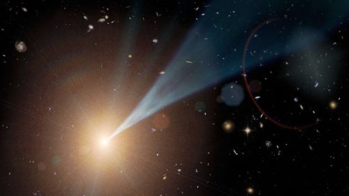 Schwarzes Loch in Galaxie dreht sich – und zeigt nun Richtung Erde