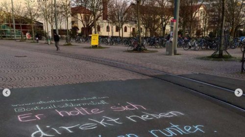 Geduldete Ankreidungen in Darmstadt