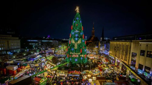 Dortmunder Weihnachtsmarkt: Warum der größte Weihnachtsbaum der Welt dunkel bleibt