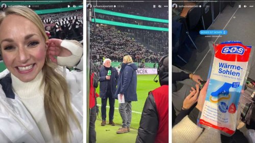 Eintracht: Sky-Reporterin zeigt Wintertrick vor DFB-Pokal-Spiel