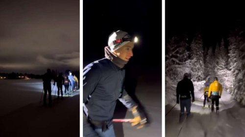 In völliger Dunkelheit: Deutsche Langläufer trainieren am Polarkreis