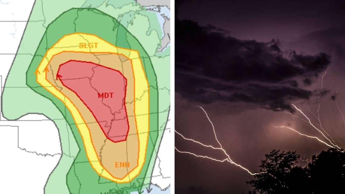 Unwetter-Chaos in den USA: Mehr als 40 Tornados, Hunderte Brände, Staubstürme – Zahl der Toten steigt