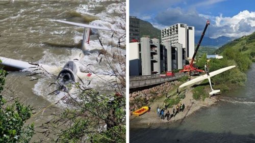 Segelflugzeug muss in Südtirol-Fluss notlanden – Video zeigt spektakuläre Rettung