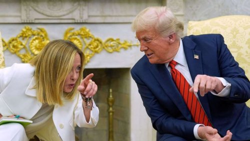 Gute Stimmung im Oval Office - Meloni umgarnt Trump