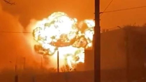 Explosion in russischer Panzerfabrik: Video zeigt riesigen Feuerball